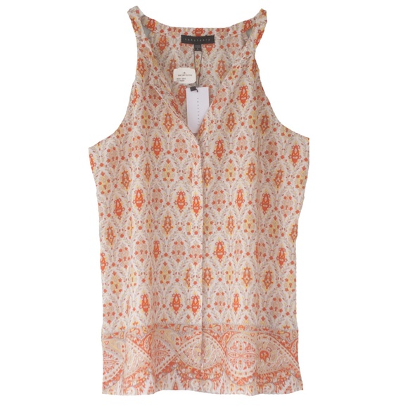 NWT Sanctuary Peasant Tank Top Yellow & Orange L - Picture 2 of 8